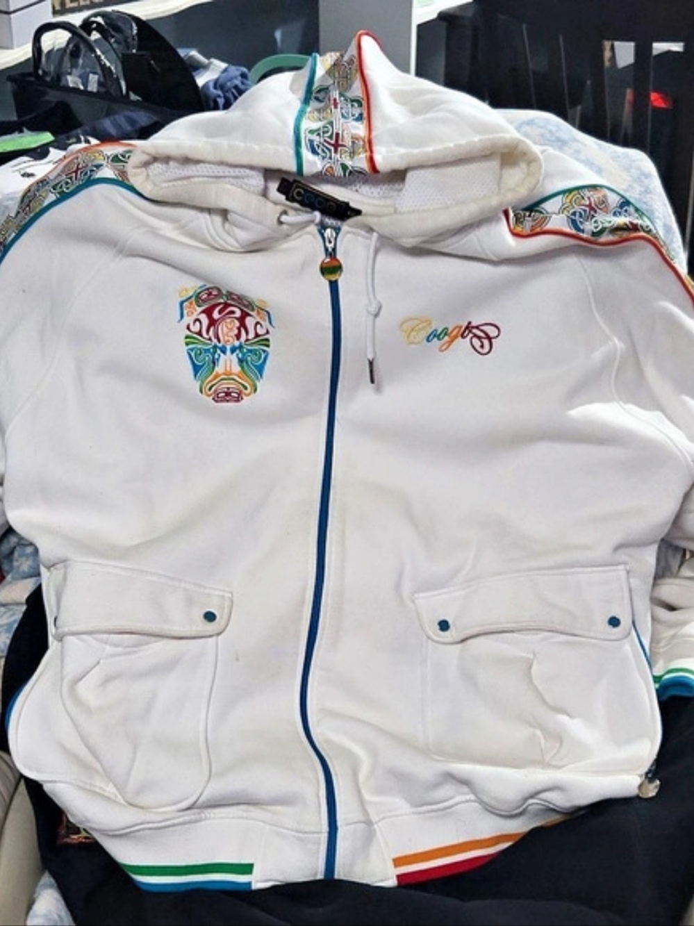 Coogi Men's Graphic Hooded Jacket 4XL